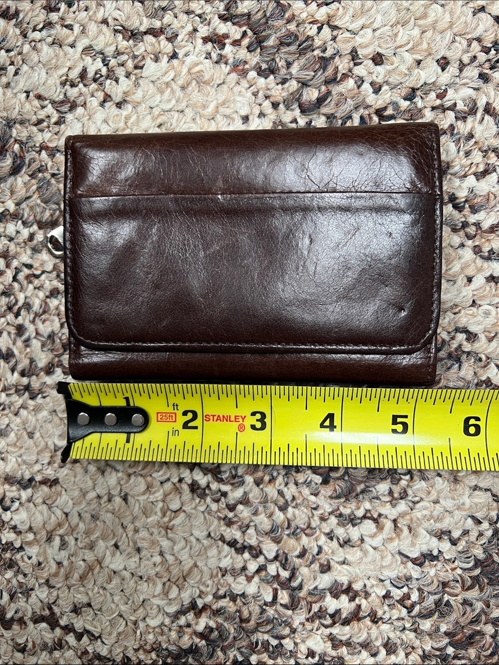 HOBO Dark Brown Leather Key & Card Holder